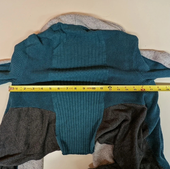 Anthropologie Sparrow Patchwork Waterfall Cardigan Open Front Sweater Boho sz.S - Picture 11 of 12